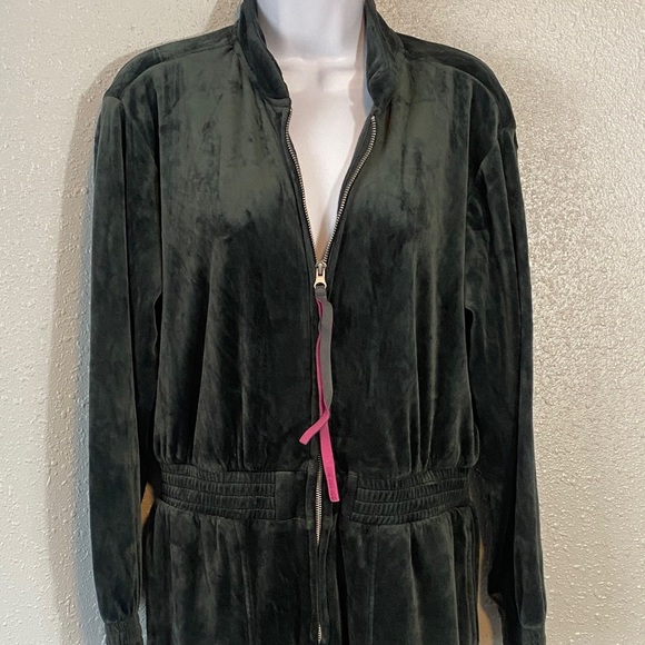 UGG Hixson Dark Green/Grey Velour Jumpsuit - Picture 5 of 8